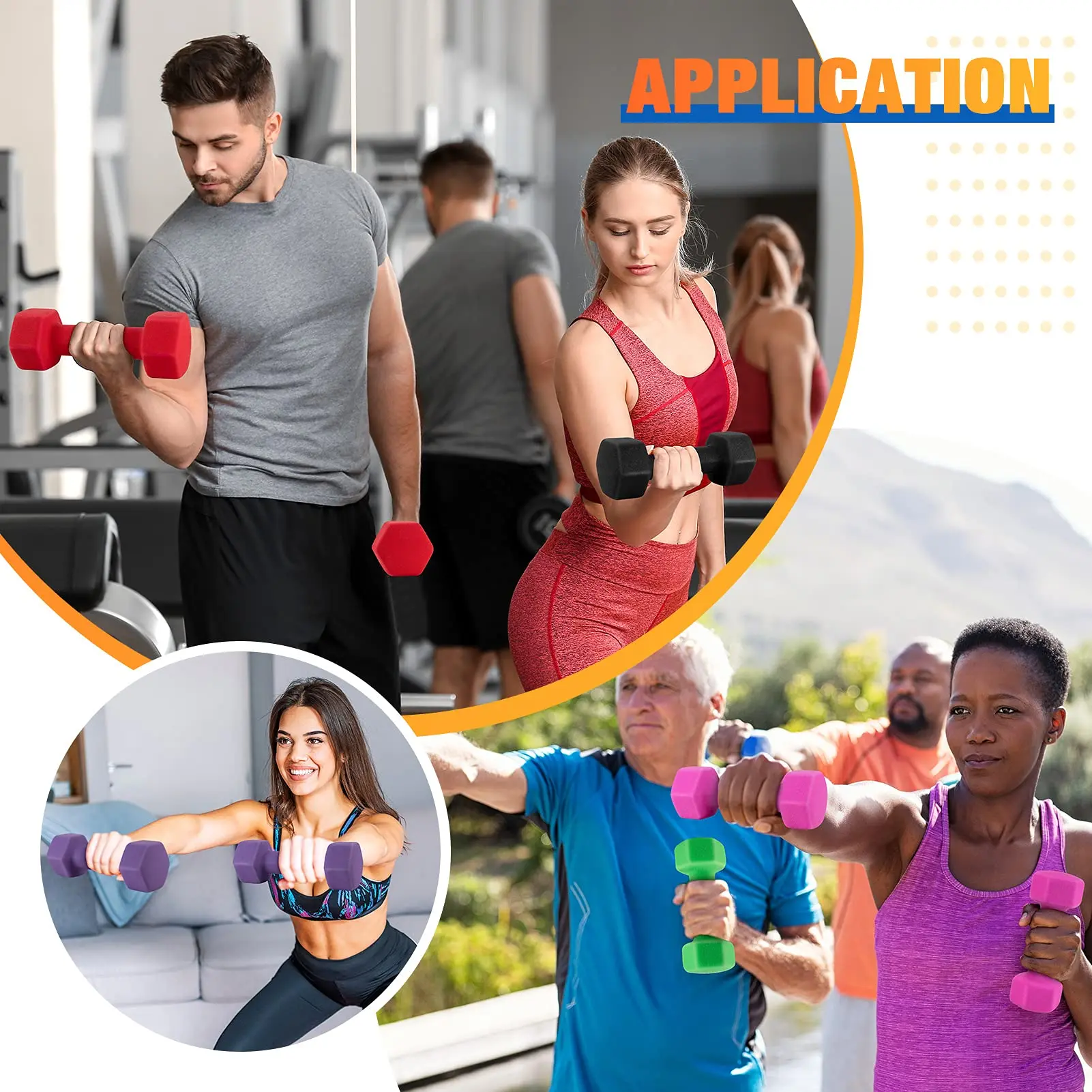 Sports Hand Weights Neoprene Dumbbells Bone Soft Touch Dumbells