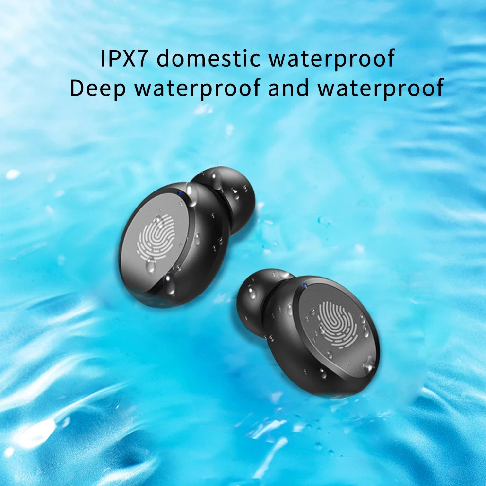 
Free Shipping 1 Sample OK IPX-7 Waterproof In-ear Noise Cancelling Bt 5.0 Headphone Stereo Sound Earbuds Wireless Earphone 