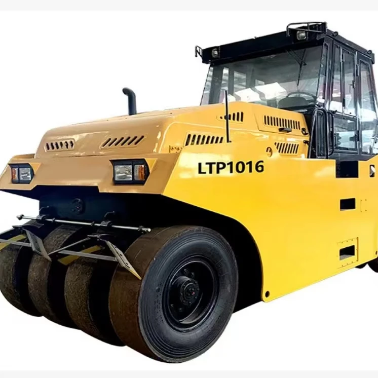 10 Ton Hydraulic Pneumatic Roller New Construction Machinery LTP1016H for Farms Core Components Motor Engine Pump Bearing Gear