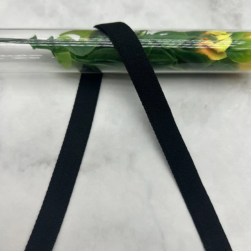 10Mm Spandex Nylon Soft Flat Earloop Elastic Band Suede Elastic Loop Cord Elastic Rope Stretch String For Face Mask