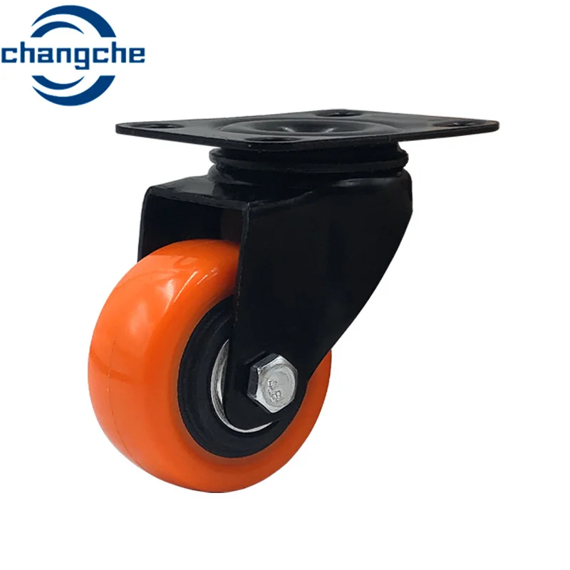 High Elastic Non-Slip 5/6 Inch 8 Inch Industrial Universal Wheel Heavy Duty Wheel Silent With Brake Trolley Rubber Wheel