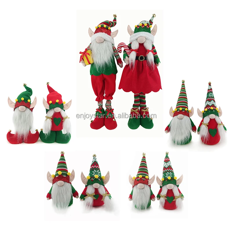 ENJOYSTAR 2024 OEM ODM Christmas Doll Multi Color Style Christmas Hanging Decoration Plush Elf Tree Gift