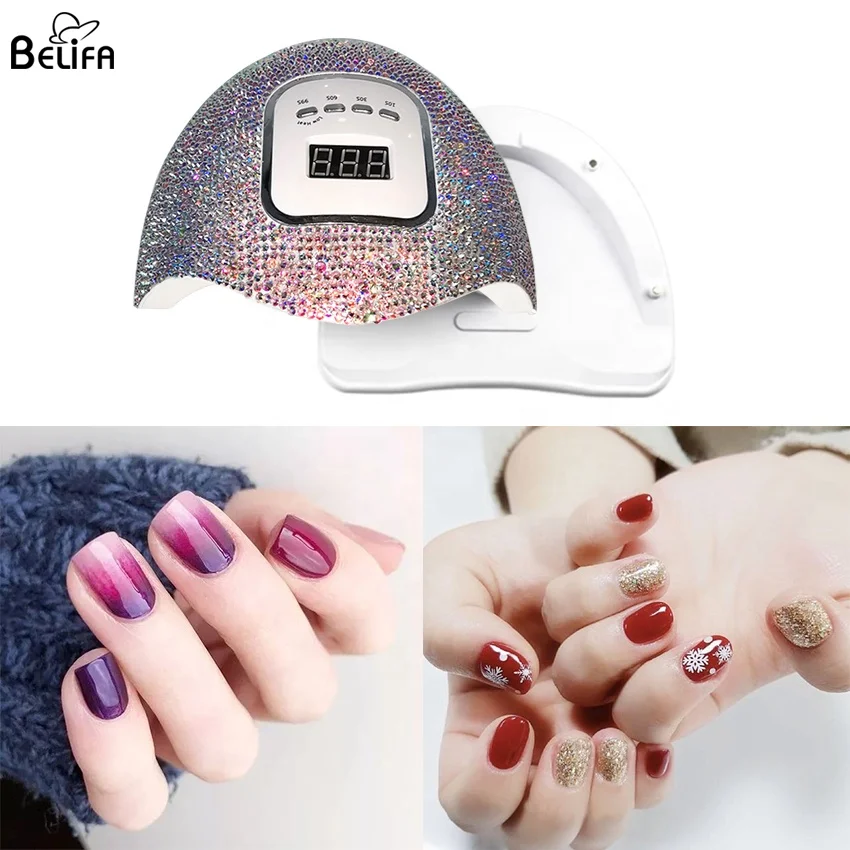 120w sun X5 max plus professional gel polish curing machine bling rhinestones diamond table uv led light nail dryer lamp