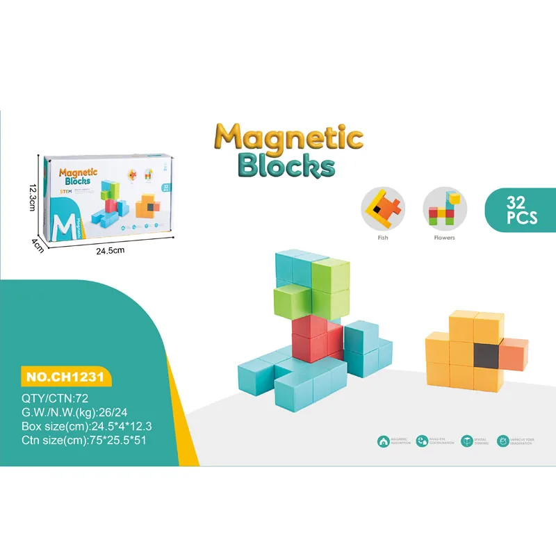 2024 3D Magnetic Building Blocks Magic Magnetic Cubes Magnetic Blocks Infinity Puzzle Cubes toys for kids educational