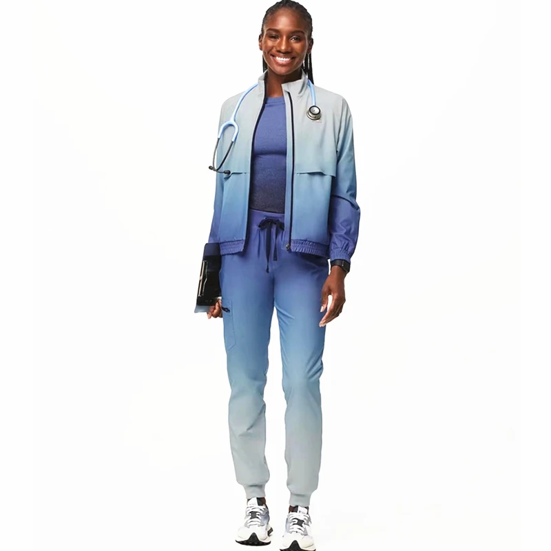 Wholesale Custom Uniformes Fashionable Stretchy Medical scrub skirt suit for nurses