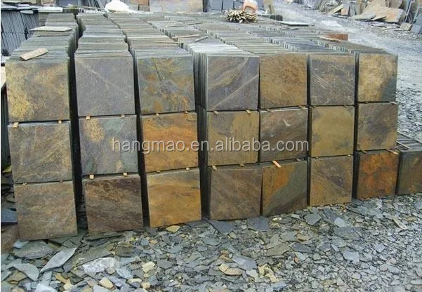 600x300mm Competitive Price Chinese Nature Surface Rusty Slate Floor Tiles