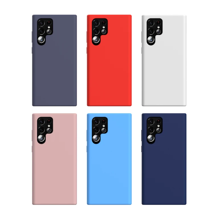 MRYES Wholesale Original Style Skin-friendly Feel Phone Cases Liquid PC Silicone Case For Samsung Galaxy S23 Ultra