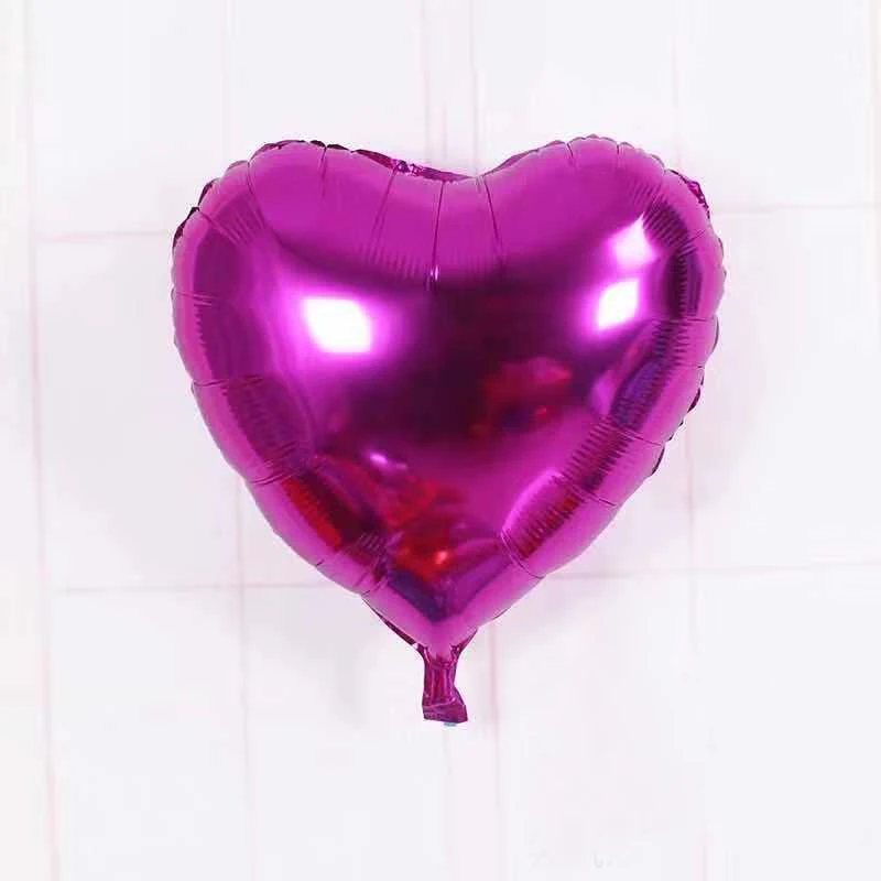New products beautiful colorful 18inch heart shaped foil balloons