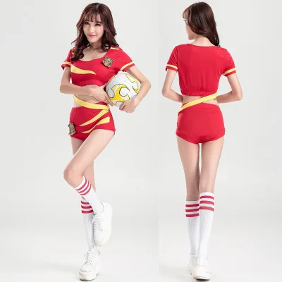 New Dance Girl Group Cheerleading Costumes Women Two Piece Set Shorts Football Baby Sublimation Cheerleading Uniform