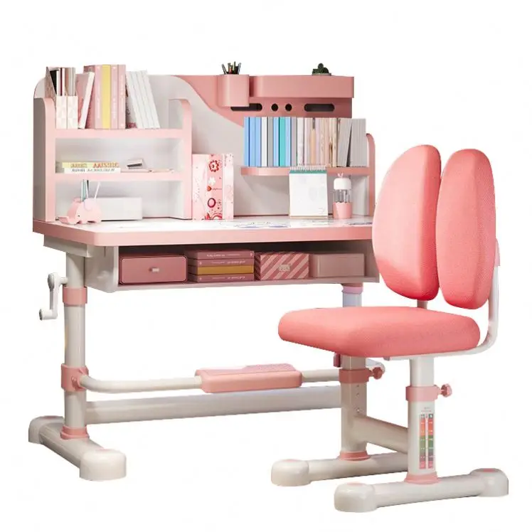 Large Height Adjustable Study Desk Writing Reading Children Girl Wholesale Ergonomic Table