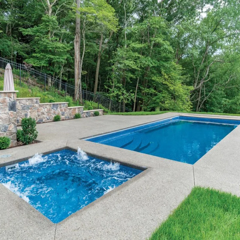 2024 hot sale family house mosaic frame pools swimming outdoor fiberglass in ground swimming pool with spa