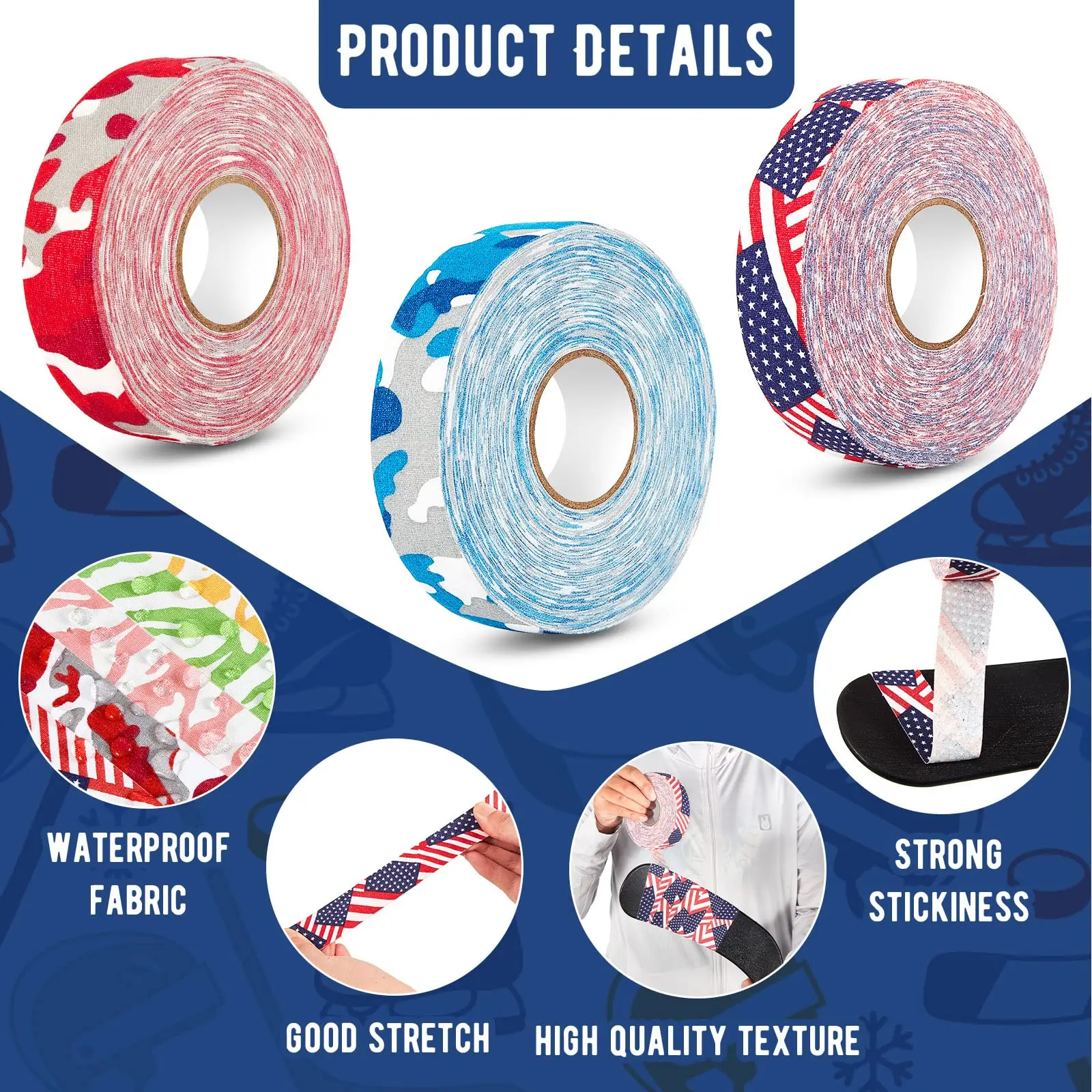 High sticky hot melt adhesive cotton sport ice hockey stick tape wholesale Manufacturers