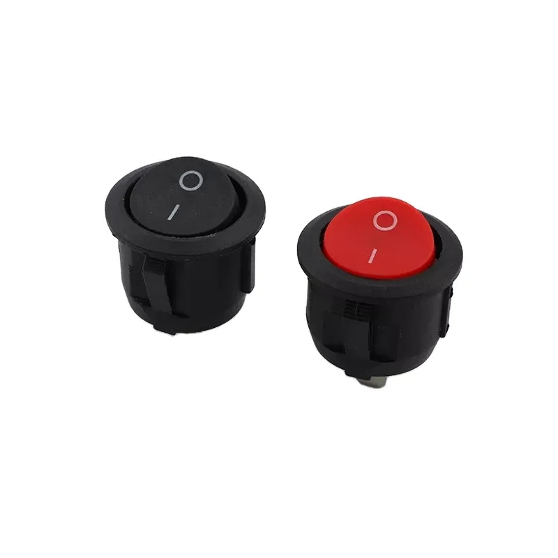 KCD1 round rocker switch 2 pin on off rocker switch without light 6A 250V