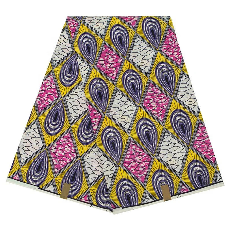 HotHot Selling Wax Fabric 100% Cotton Veritable Holland Block Prints African Ankara for Ladies Dress