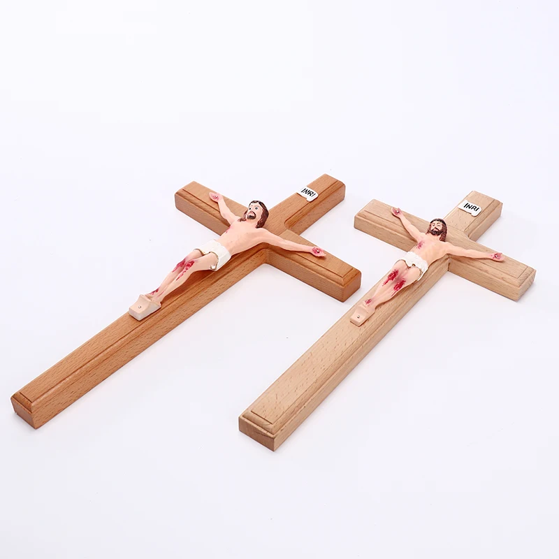 Wholesale Custom Decoration Religious Jesus Church Christian Handmade Craft Wooden Cross