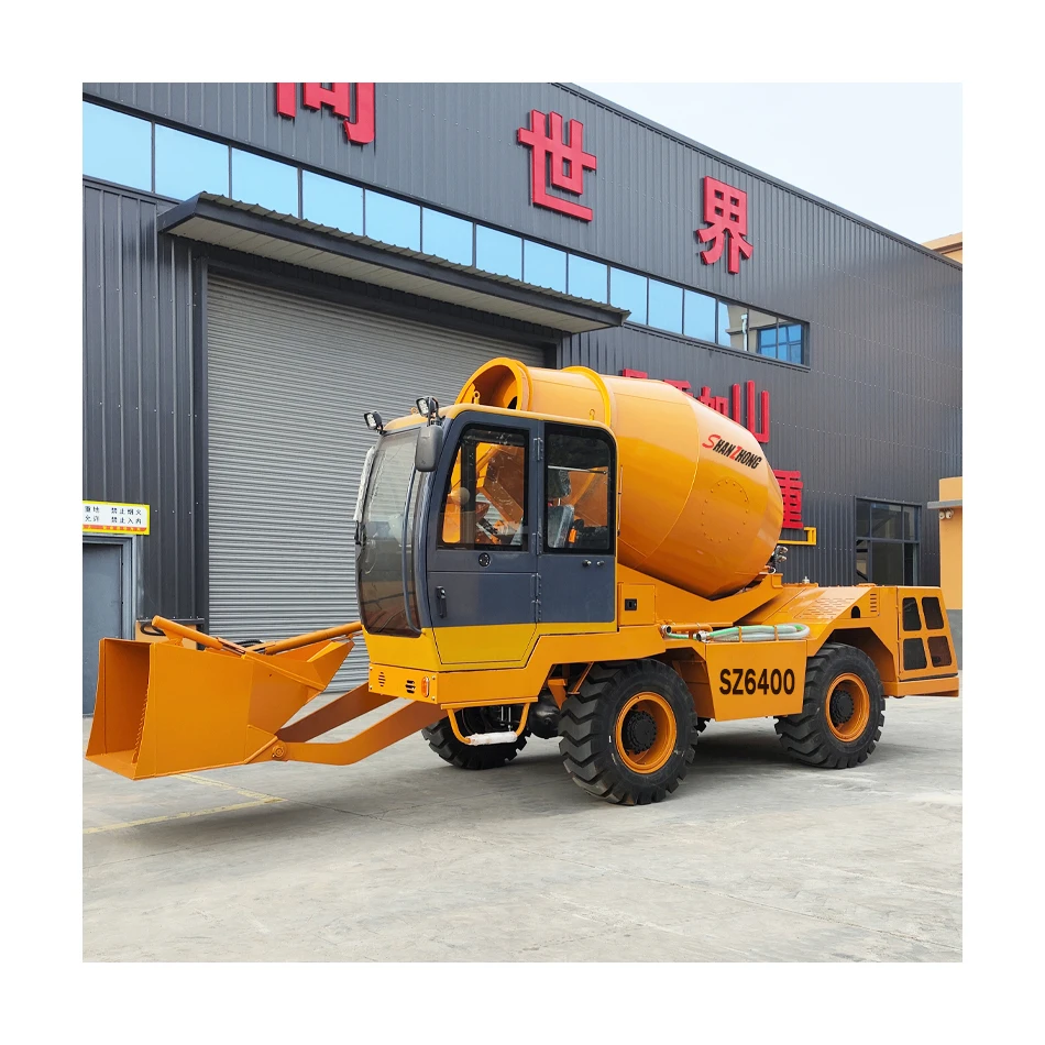 Shanzhong New Design 6.0cbm Self Loading Concrete Mixers 4WD Diesel Cement Mixer Truck