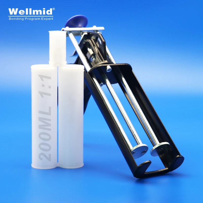 200ml1:1 AB Power Glue Dispensing Gun 3M 2K Kit Portable Double tube Mixing Dispenser Lord Araldite Cartridge Epoxy Adhesive Gun