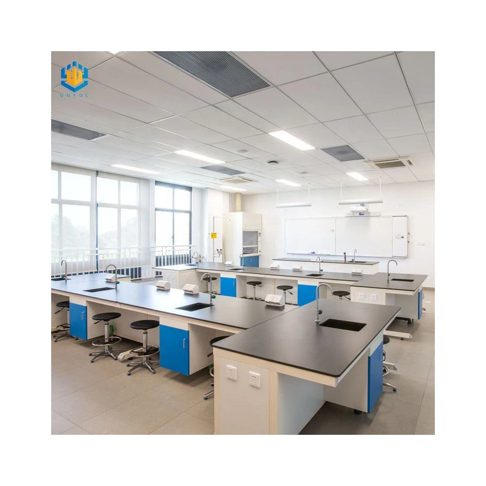 Excellent quality school laboratory furniture steel work bench microbiology lab bench with sink