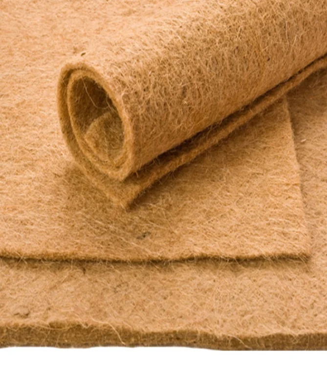 Eco friendly biodegradable natural jute fiber needle punched microgreens paper nonwoven hemp jute felt paper for Tray