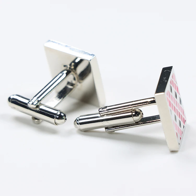 French cufflink set Customised Logo Metal Cuff Links Men