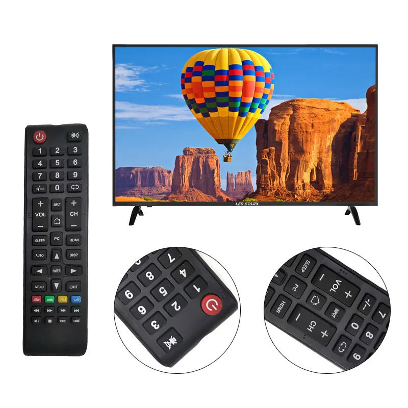 High Quality Black Remote Control Suitable for Most Analog and Android Smart TV