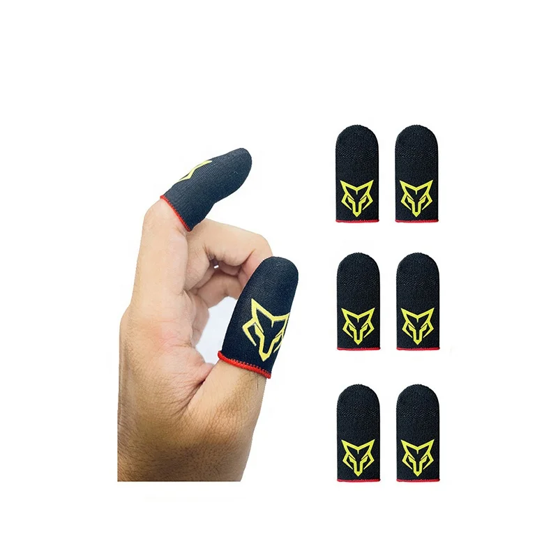 Hot selling mobile gaming carbon fiber finger sleeve hand game touch screen professional breathable sweat-proof finger sleeve