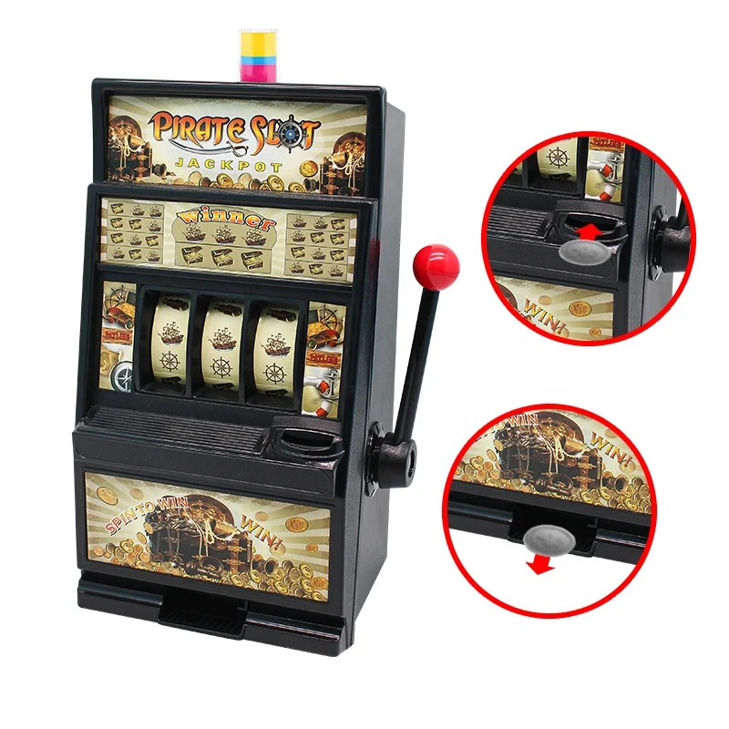 Hot selling gift toys kids indoor game toy light up and music lottery machine table game machine coins bank