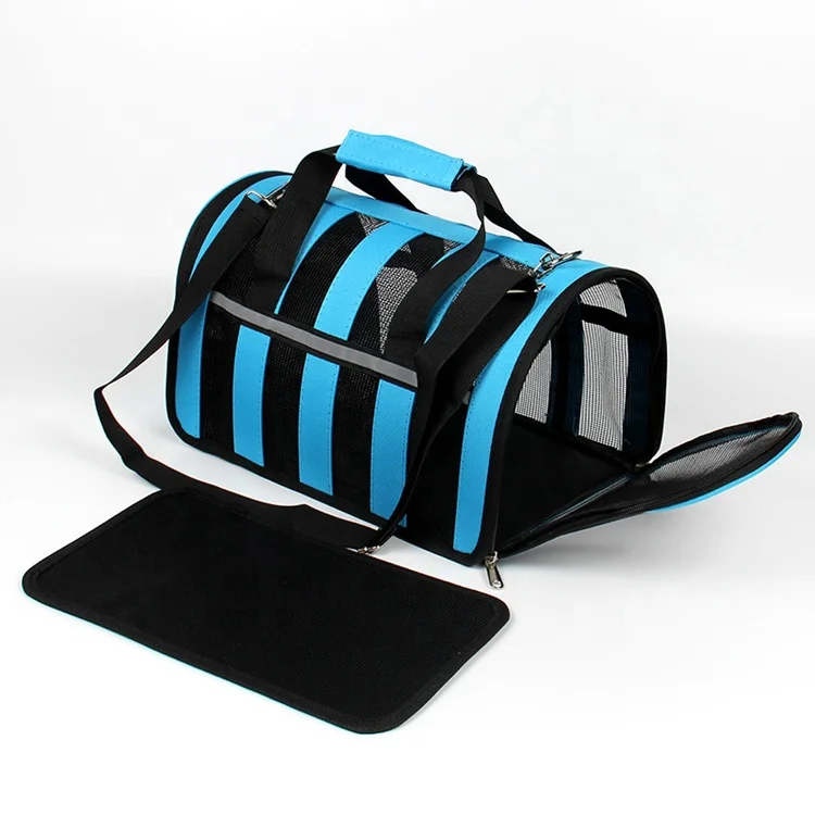 Breathable Portable Washable Airline Approved Collapsible Mesh Pet Carrier for Small Medium Cats Dogs