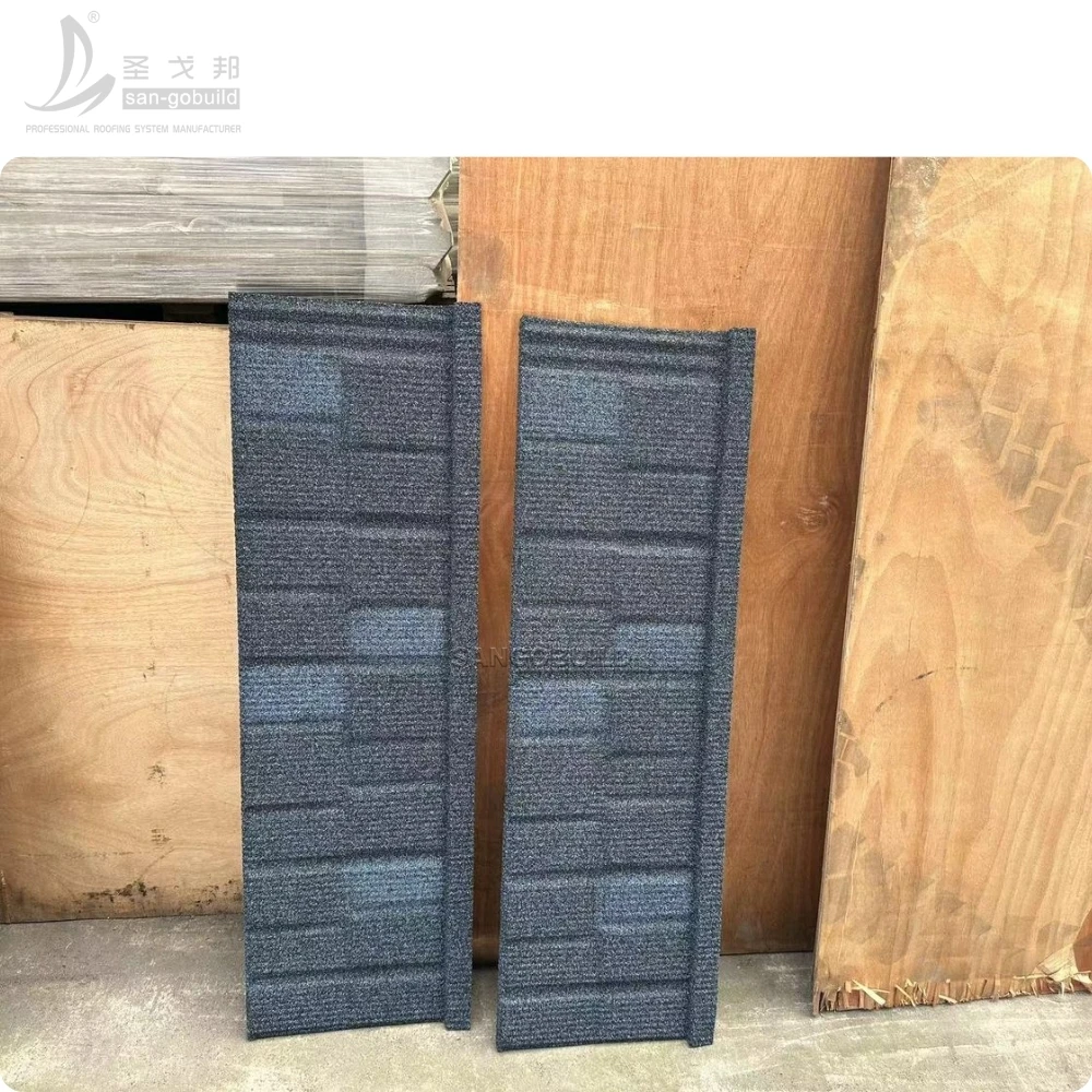 Blue Roof Tiles Aluminium Zinc Stone Coated Roofing Sheet Stone Coated Metal Roofing Sheet