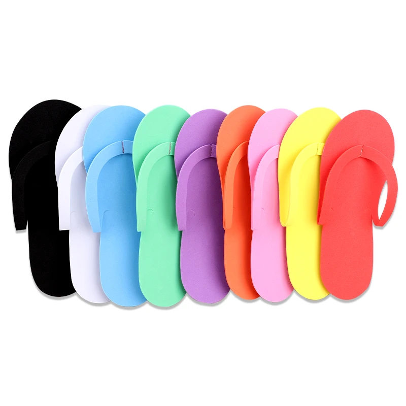 Hot sale custom logo disposable pedicure eva hotel slipper for nail beauty salon
