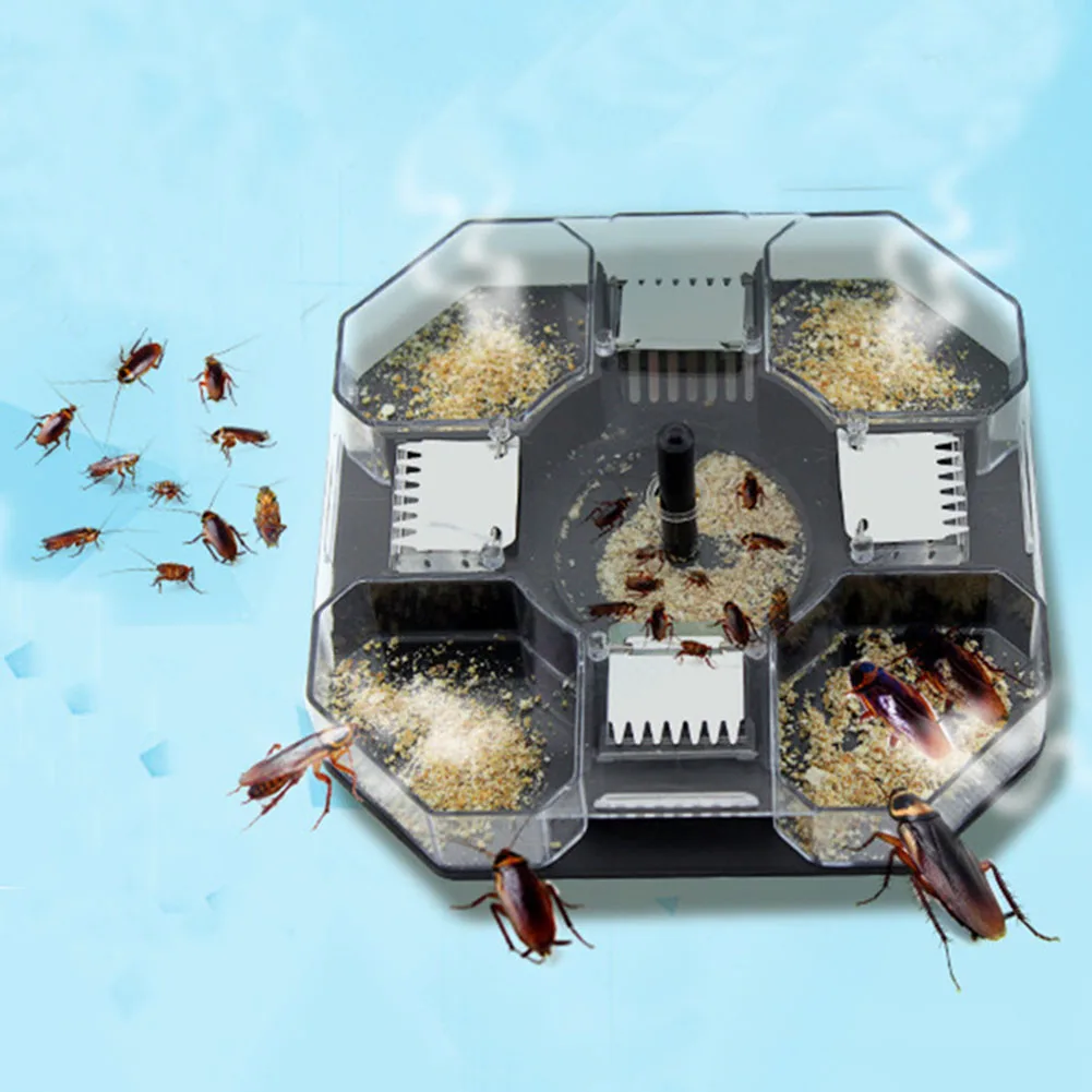 Eco-Friendly Automatic Reusable Effective Killer Cockroach Trap Plastic House Smart Box Bug Catcher For Indoor Kitchen