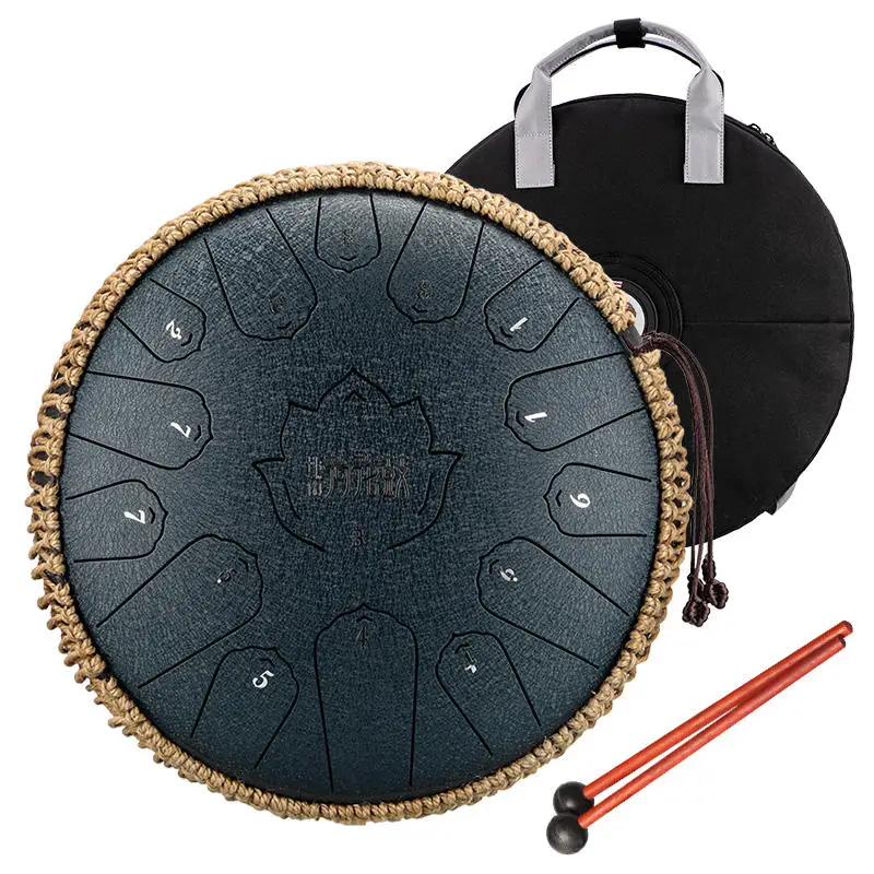 Hluru стали язык барабан 14 дюймов 15 Примечание Музыкальные инструменты Handpan барабаны ударный инструмент с барабаном аксессуары TWH15-14