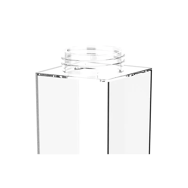 Fashion sports milk carton shape box square kids plastic my drinking acrylic transparent clear water bottle milk carton with Lid