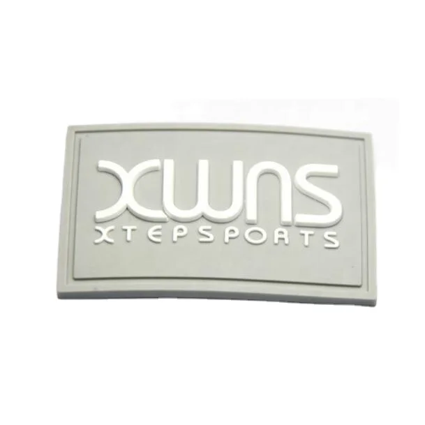 Custom plastic rubber brand patch labels