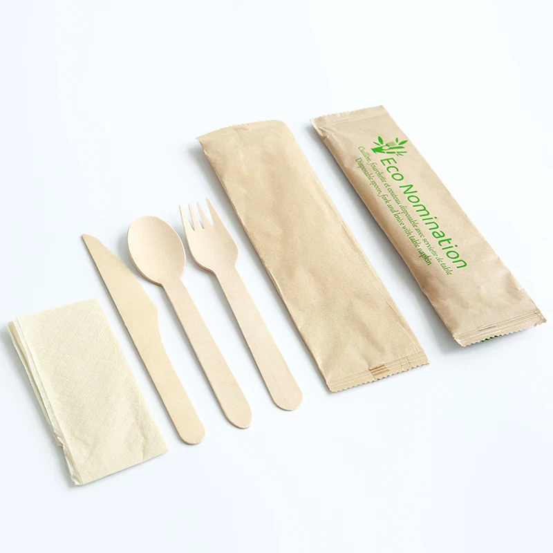 Disposable Natural Eco-friendly biodegradable disposable cutlery for Instead of Plastic Utensils