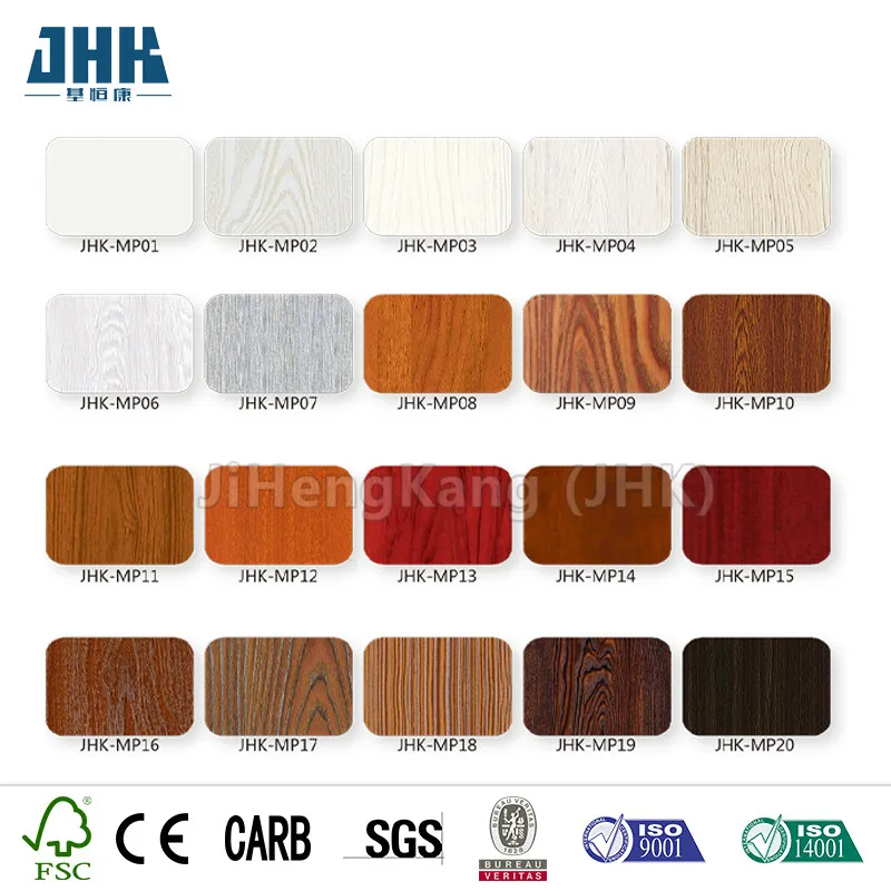 JHK-F01-3 Melamine paper two-color Marbeling Hollow Melamine Door wooden swing door modern interior doors