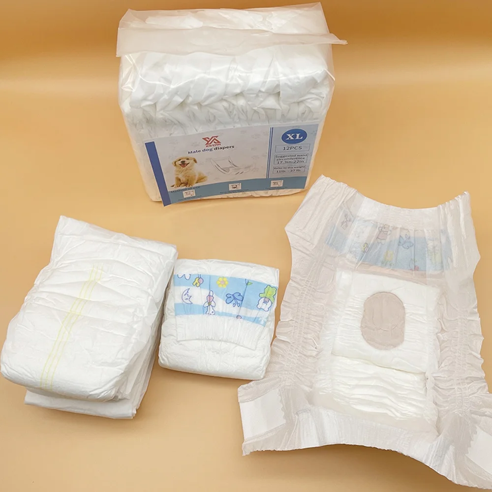 Super Absorbent Soft Female Male Dog Disposable Diapers For Dog Cat Pet