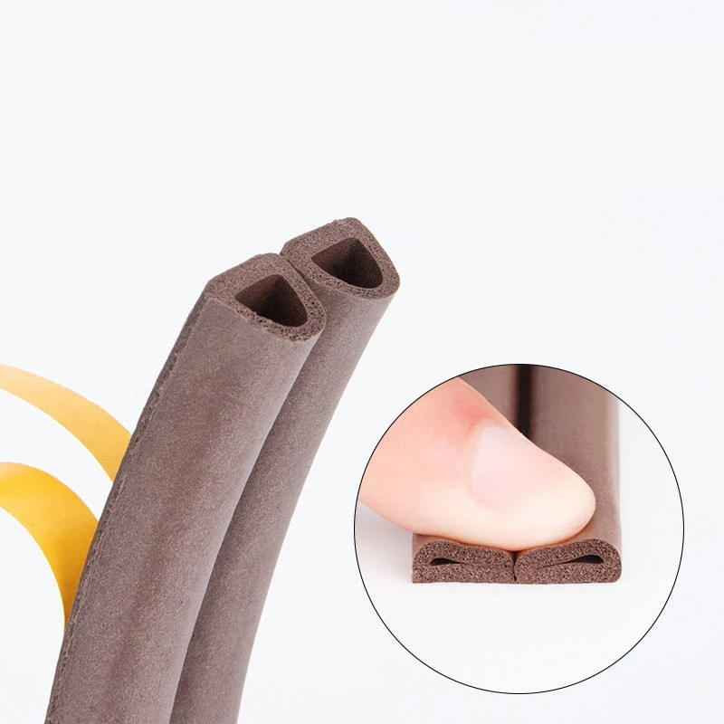 Self-adhesive Weatherstrip EPDM Foam D E profile Door Window Insulation draught Excluder tape Seal Strip
