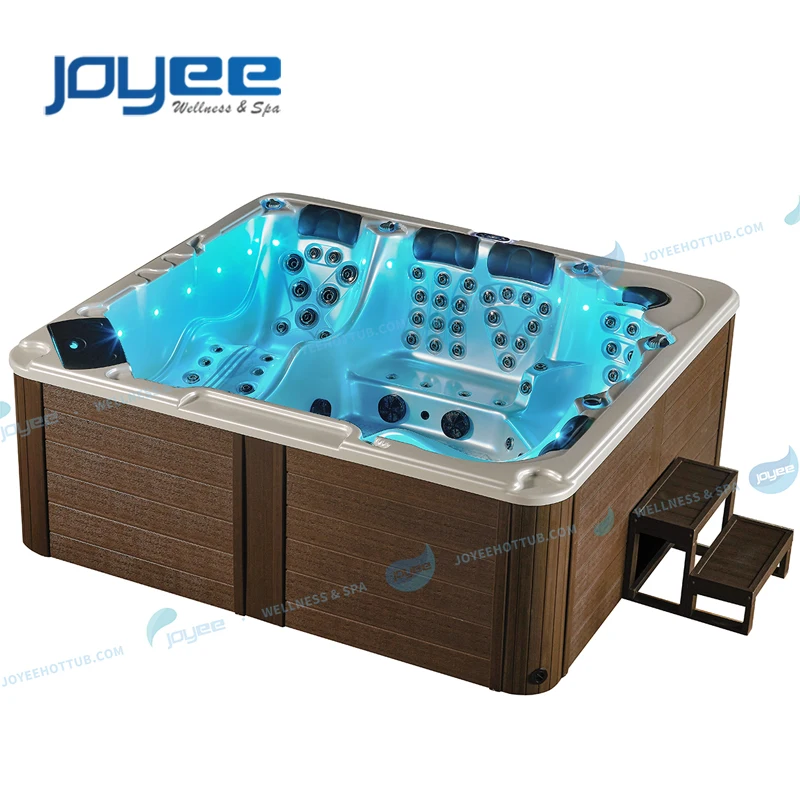  JOYEE 6 person family outdoor hot tub garden balcony springs bath pool spa with jacuzzi function whirlpool