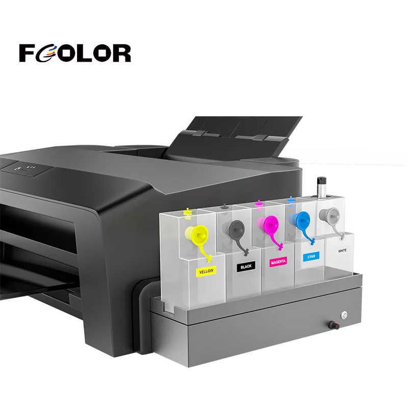 FCOLOR DTF A3  Printing Machine L1800 Pet Film Printer DTF For Garment Hoodies T-shirts