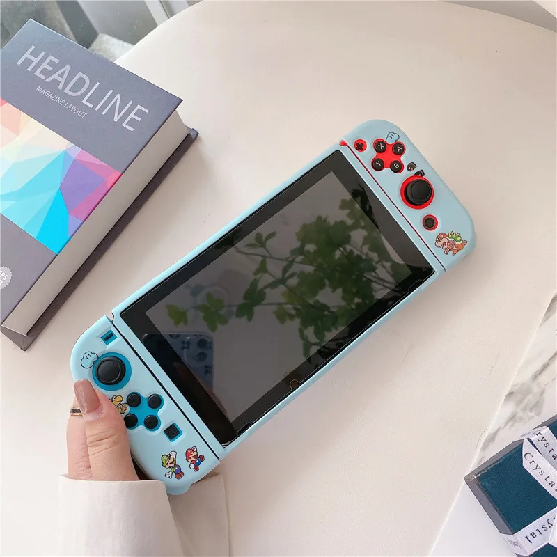 Геймпад для Nintendo Switch Ультратонкий Мягкий защитный чехол из силикона с милыми рисунками аниме «Марио» и защитой от царапин