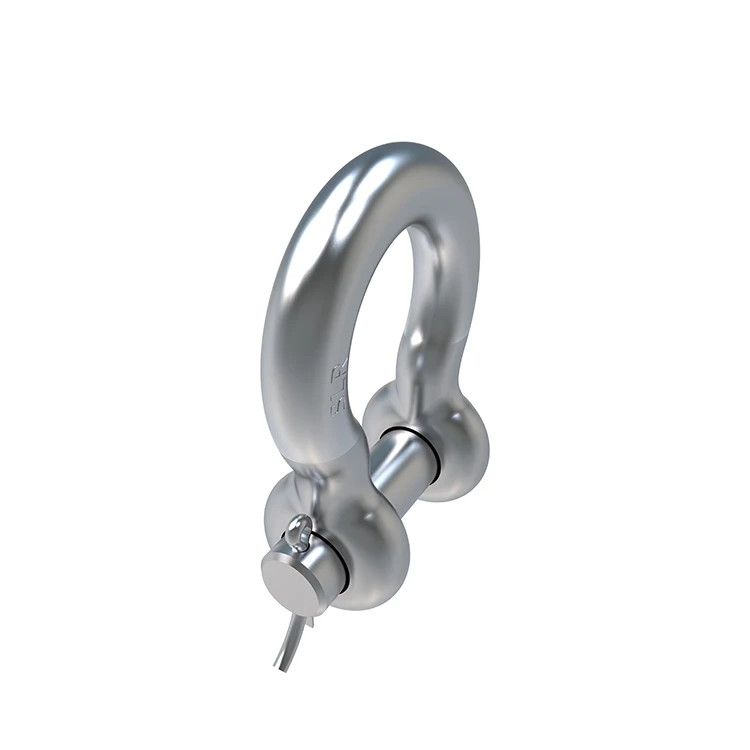 Bow type bolt alloy steel round pin anchor shackles/bolt