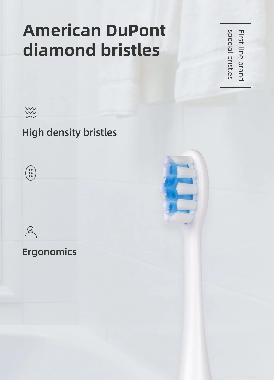 Smart Oral Care Toothbrush Electric Sonic Toothbrush Wall Mount Quick Dry Waterproof Toothbrush