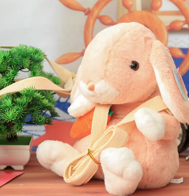 Children rabbit backpack shoulder bag radish outdoor plush toy rabbit bag