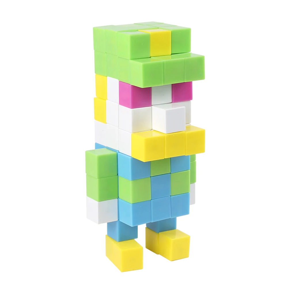 
Hot sale hexahedral absorbable geometry building blocks primary school mathematics teaching aids 20 2.5cm Plastic magnetic cubes 