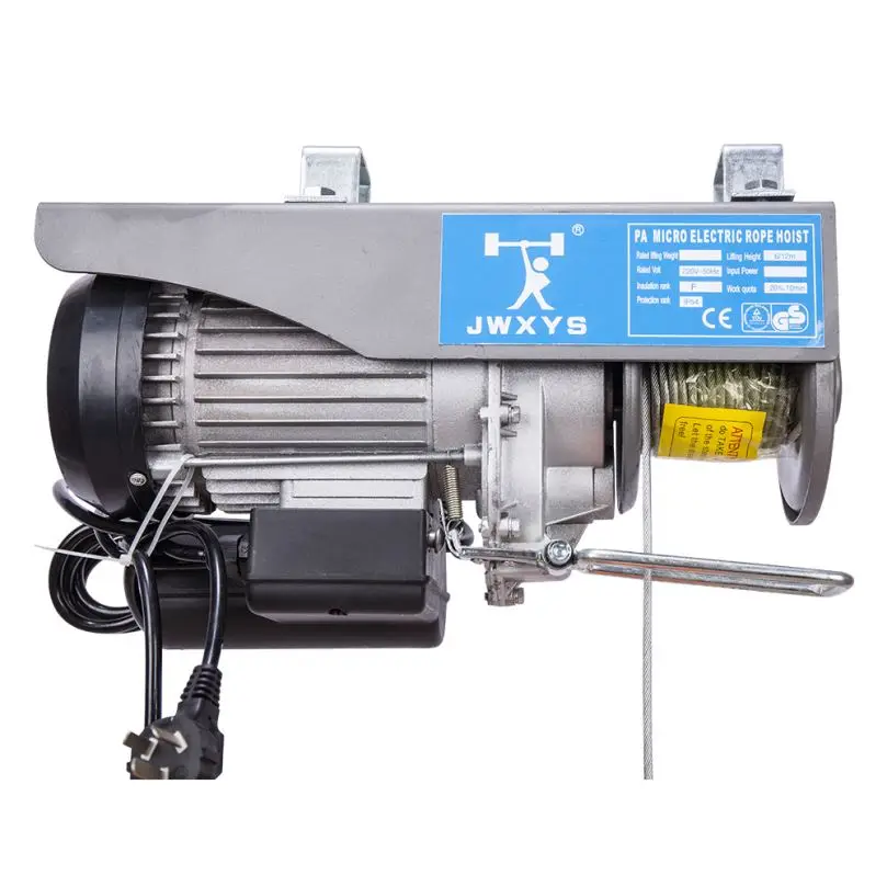 Portable 200kg/400kg 220V Wire Rope Mini Electric Hoist Crane