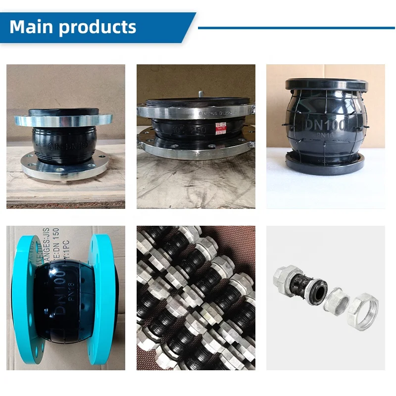 BS/DIN standard PN10 PN16 flange/threaded connector galvanized expansion flexible rubber joint