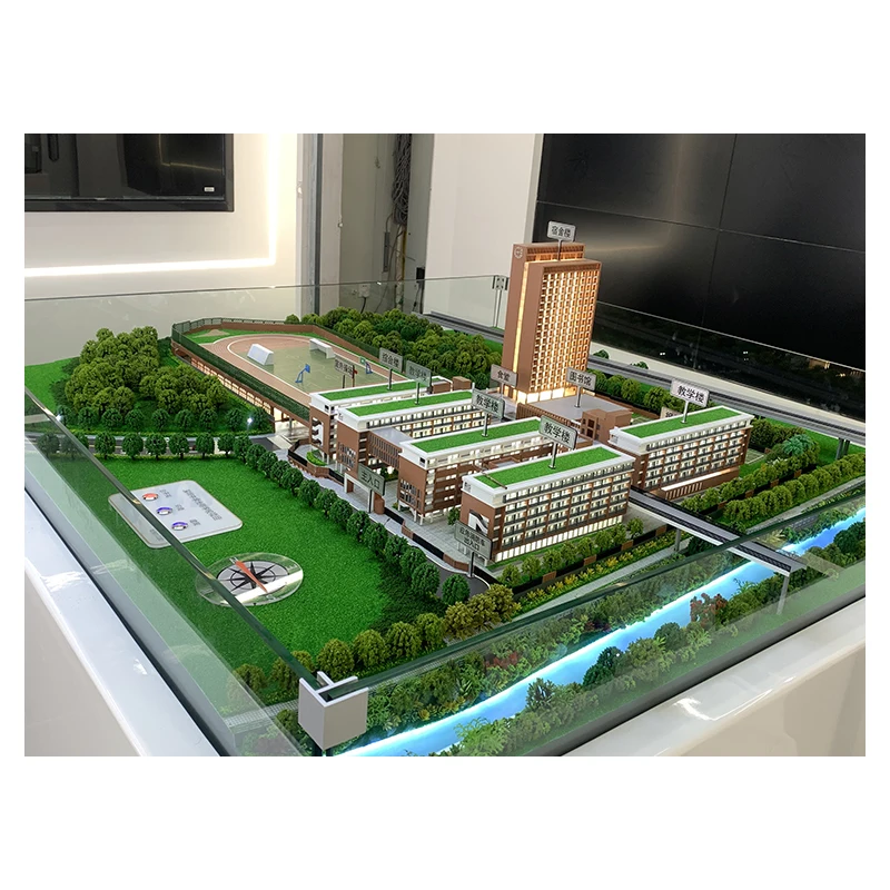 Custom multiple styles 3d building model city living environment architectural house models