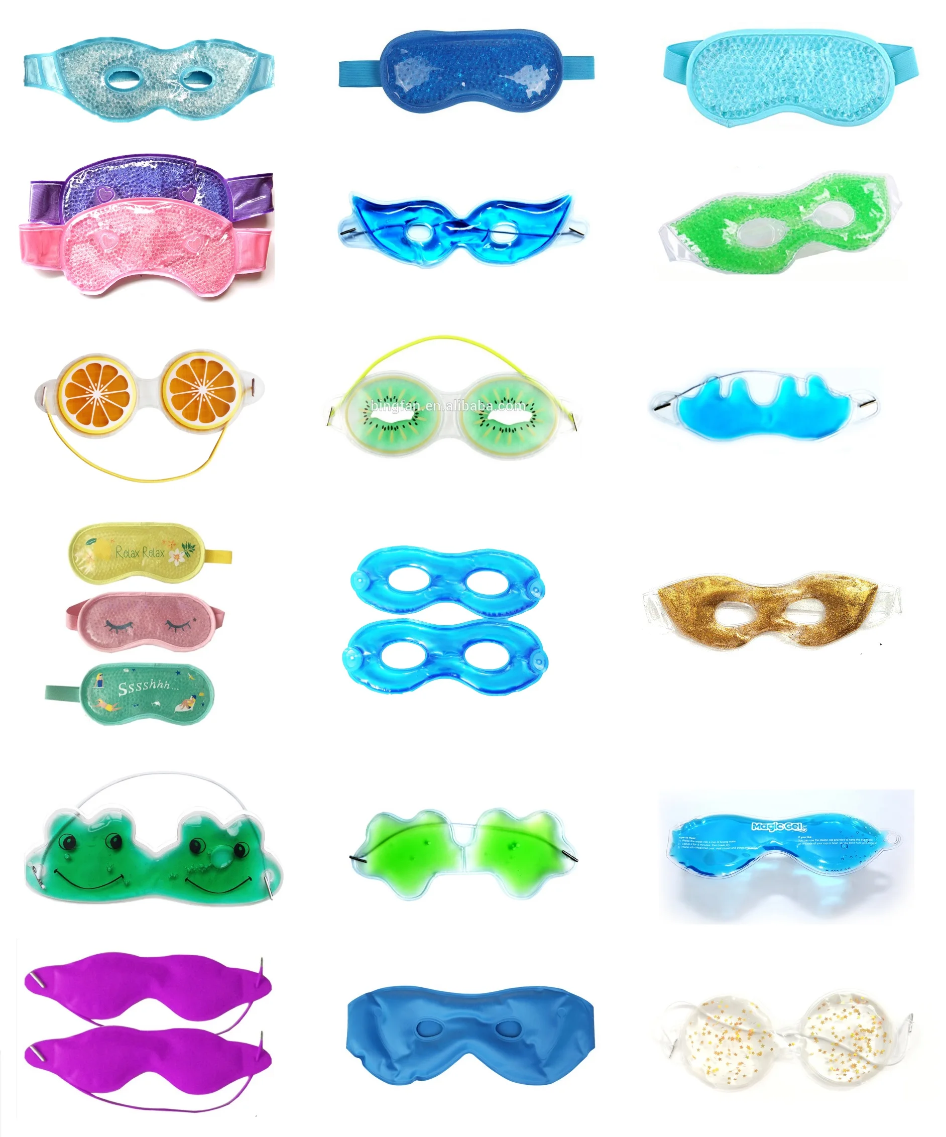 Faactory supplier custom beads  Reusable Freeze Cooling Sleeping Gel Steam Eye Mask