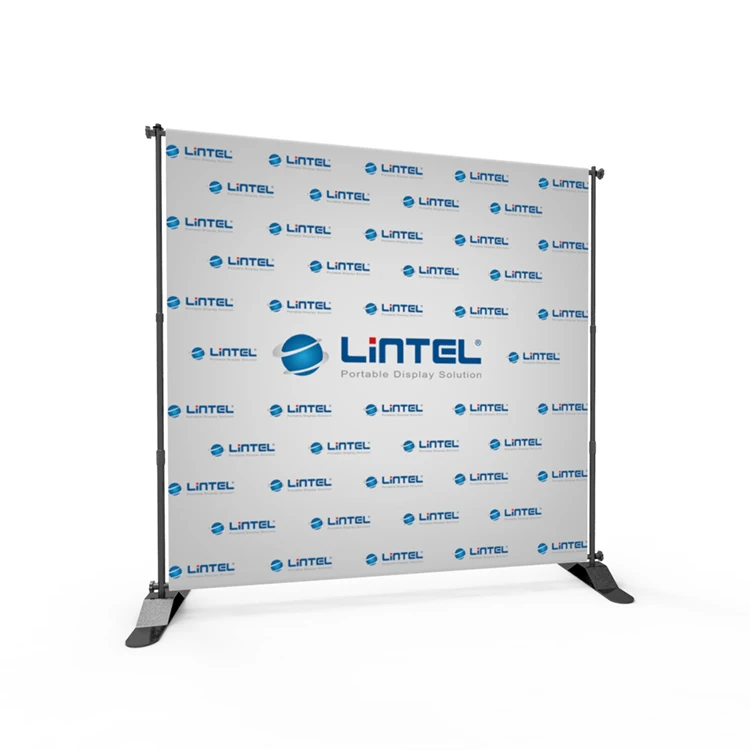 Portable Stand Online Zoom Meeting Backdrop Display Wall Step And Repeat Banner 8*10 Large Format Telescoping